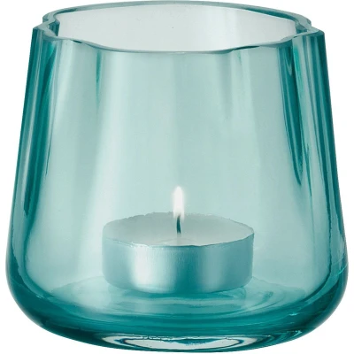 Afbeelding van L.S.A. Lagoon Theelicht Houder 8 cm Green / Glass