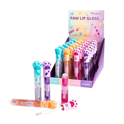 Afbeelding van MARTINELIA Gloss Kattenpoot voor Kinderen Gearomatiseerde Lippenstift Meisjes Niet Giftige Kindermake up Willekeurig Model Kokosnoot, Perzik, Aardbei &amp; Bosbessen 1 stuk