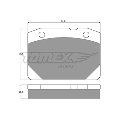 Afbeelding van TOMEX brakes TX 10 31 Remblokkenset Vooras LADA: 1200 1500 Estate
