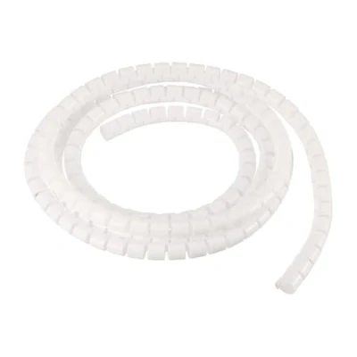 Afbeelding van Vogueing Tool 8 mm spiraalvormige kabelopbergbuis voor computerkabel thuis of op kantoor, wit, 2 m