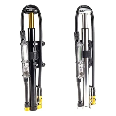 Afbeelding van Lezyne Micro Floor Drive Digital HPG Fietspomp Digitale drukmeter Tot 11 bar/160 psi Presta en Schrader ventielen Aluminium Zwart
