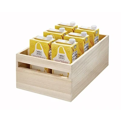 Afbeelding van iDesign Houten opbergbak 25,5 x 38 15,5 cm Stapelbaar