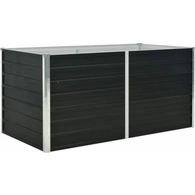 Afbeelding van Plantenbak verhoogd 160x80x77 cm gegalvaniseerd staal antraciet