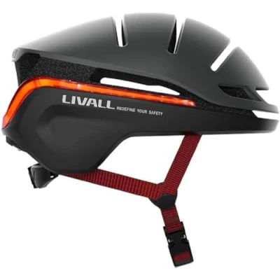 Afbeelding van Livall EVO21 Black Large (Smart) fietshelm SOS functie LED richtingaanwijzers Smart verlichting