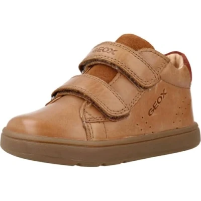 Afbeelding van Geox Biglia Klittenbandschoenen voor kinderen, Maat: 18, Cognac Leer