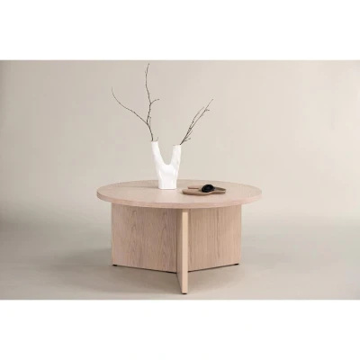 Afbeelding van Emanuela ronde salontafel ø65 cm whitewash