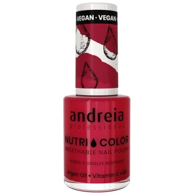Afbeelding van Andreia Professionele NutriColor Nagellak, ademend, veganistisch, kleur NC32 Bordeaux d&#039;Andreia 10,5 ml, nail art, veganistisch en niet getest op dieren, verzorging + in één stap