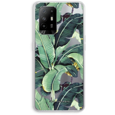 Afbeelding van Case Company® hoesje geschikt voor Oppo A94 5G Bananenbladeren Soft Cover Telefoonhoesje Bescherming aan alle Kanten en Schermrand