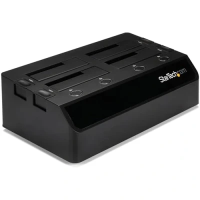 Afbeelding van StarTech.com USB 3.0 docking station voor 4 SATA III harde schijven 2,5 inch / 3,5 6 Gb/s dock HDD SSD met UASP en ventilatoren (SDOCK4U33)