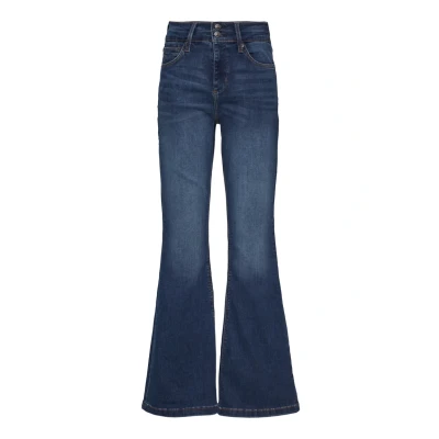 Afbeelding van QS Reena HIGH RISE Doppelter BUND Flared Jeans, Dames, Maat: 36x32, Blau