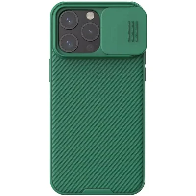 Afbeelding van Nillkin CamShield Hoesje Geschikt voor Apple iPhone 15 Pro Max Back Cover met Camera Slider Groen