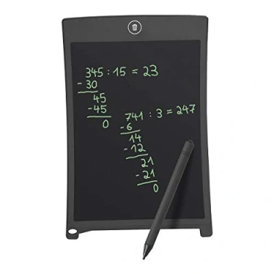 Afbeelding van Wedo 66908501 LCD schrijf en tekenbord met pen, magneetstrip, elektronisch wissen, 14,3 x 0,4 21,9 cm, zwart