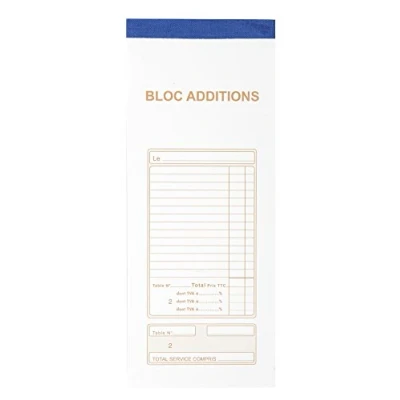 Image de Bloc addition 50 feuillets autocopiants numérotés 9,1x22,5cm