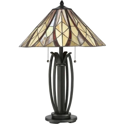 Afbeelding van Bohemian Tafellamp Steady Lighting Glas E27 L: 47cm Voor Binnen Woonkamer Eetkamer Brons