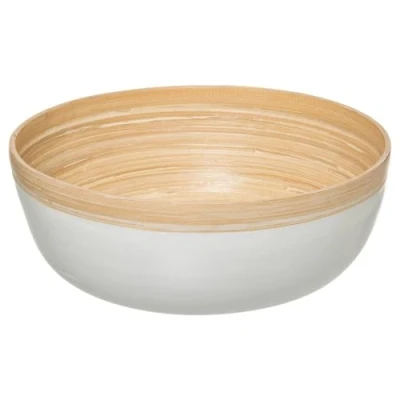 Afbeelding van Secret de Gourmet Slakom/voedsel serveerschaal bamboe D30/H12 cm