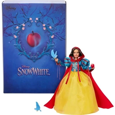 Afbeelding van Mattel Disney Sneeuwwitje verzamelpop, iconische outfit geïnspireerd op Disney&#039;s live actiefilm, cadeaus voor kinderen en verzamelaars, HVY53