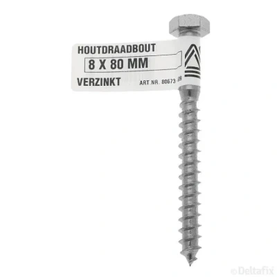 Afbeelding van Houtdraadbout 8x80mm Deltafix