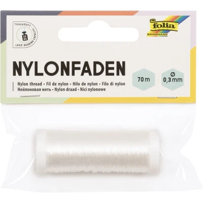 Afbeelding van Folia Nylondraad Op Spoel, 0,3 Mm X 70 M Knutseldraad
