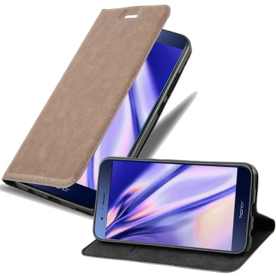 Afbeelding van Cadorabo Hoesje geschikt voor Honor 8 PRO in KOFFIE BRUIN Beschermhoes met magnetische sluiting, standfunctie en kaartvakje Book Case Cover Etui