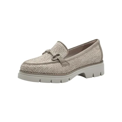 Afbeelding van Tamaris Mocassins, Dames, Maat: 40, Taupe Textiel/ synthetisch