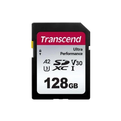 Image de Transcend 340S Carte mémoire flash 128 Go A2 / Video Class V30 UHS I U3 SDXC