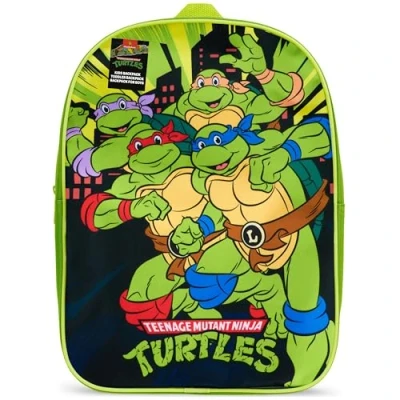 Afbeelding van Get Trend Rugzak voor kinderen, kleuterschool, peuter, 2, 10 jaar, schooltas, meisjes, jongens, kindertas, lunch, rugzak, reizen, sport, Groen TMNT