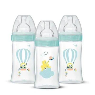 Image de Lot de 3 biberons EB19 270 ml Tétine plate Vert