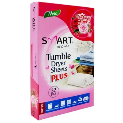 Afbeelding van Droogtrommeldoekjes Droogtrommel doekjes Sweet Rose Anti statisch droger Wasdroger Geurdoekjes kreuk Wasverzachter 32 stuks