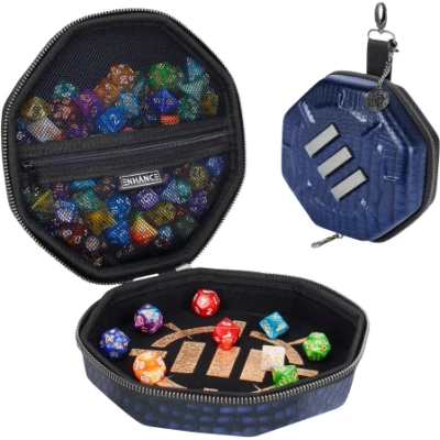 Afbeelding van Enhance Dice Tray &amp; Case Collector&#039;s Edition (Blue) Dobbelsteenkoffer en Speelbord in 1
