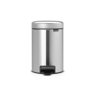 Afbeelding van Brabantia Newicon pedaalemmer met kunststof emmer, 3L mat staal