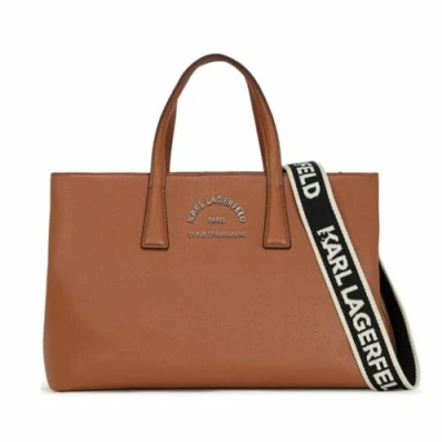 Afbeelding van KARL Lagerfeld Satchel Handtas, Dames, Maat: One Size, Dark tan