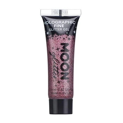 Afbeelding van Moon Creations glittergel fijn voor lichaam en gezicht roze 12 ml Glitter schmink