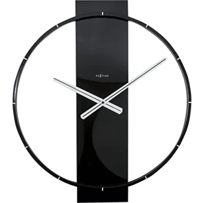 Afbeelding van Nextime Ne 3195Zw Wandklok 50.8X58.2X4.3, Hout/Steel, Zwart