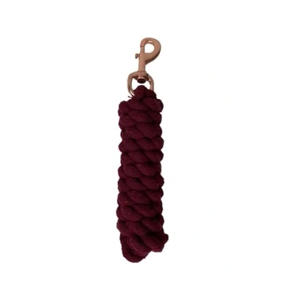 Afbeelding van HB Showtime Halstertouw Rose Gold Musketon Burgundy