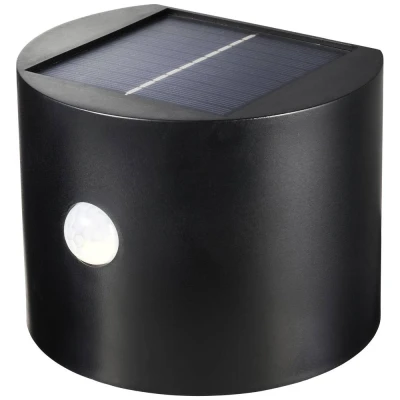 Afbeelding van Sygonix SY 5770788 Wandspot op zonne energie met bewegingsmelder Warmwit Zwart