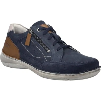 Afbeelding van Josef Seibel NEW Anvers 11 Sportieve veterschoenen, Heren, Maat: 42, Indigo multi Nubukleer