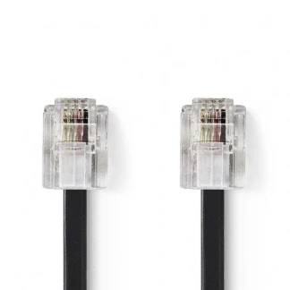 Afbeelding van Telecom RJ11 kabel 10 meter (Zwart)