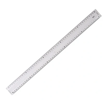 Afbeelding van Graphoplex Liniaal 2 afschuiningen + deuk 50 cm transparant