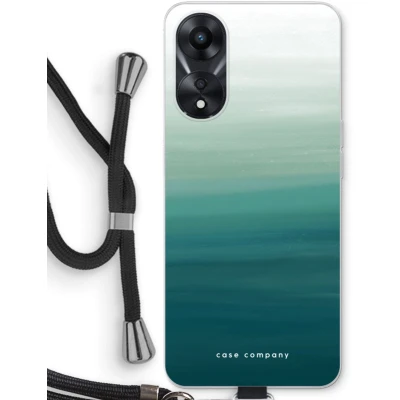Afbeelding van Case Company® hoesje met Koord geschikt voor Oppo A58x Ocean Telefoonhoesje Zwart Bescherming aan alle Kanten en Over de Schermrand
