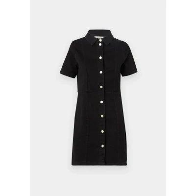 Afbeelding van Noisy May NMNISA S/S SLIM DENIM DRESS VI526BL NOOS Korte jurk zwart S