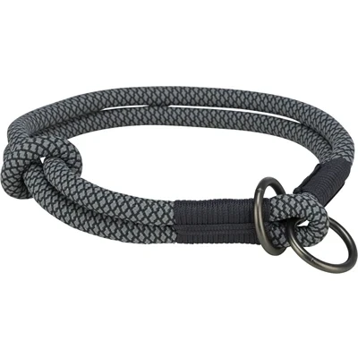 Afbeelding van Trixie Halsband Hond Soft Half Slip Zwart / Grijs 35X0,6 CM