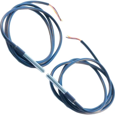 Afbeelding van AZDelivery 2 x 1M Kabel DS18B20 Digitale Roestvrij Staal Temperatuursensor, Waterdicht compatibel met Arduino en Raspberry Pi Inclusief E Book!