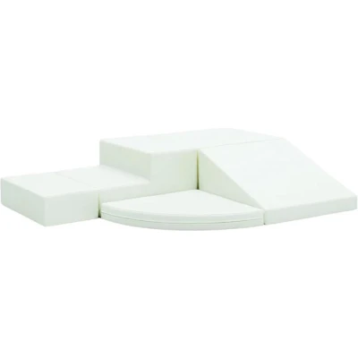 Afbeelding van Soft Play foam speelset Climber wit schuimblokken set blokken met glijbaan