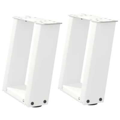 Afbeelding van vidaXL Salontafelpoten 2 st U vormig 30x(30 31) cm staal wit
