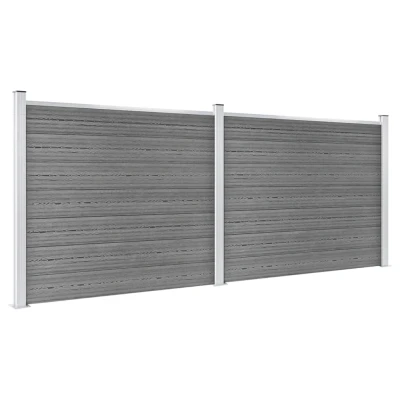Afbeelding van Schuttingpanelenset 353x146 cm HKC grijs