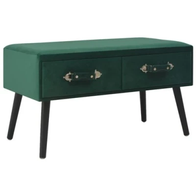 Afbeelding van Salontafel 80x40x46 cm fluweel groen