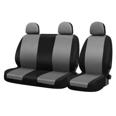 Afbeelding van WOLTU AS7333 Universele voorstoelhoezen voor autostoelen autostoelhoezen, polyester, grijs/zwart