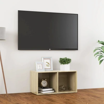 Afbeelding van Tv meubel 72x35x36,5 cm spaanplaat sonoma eikenkleurig