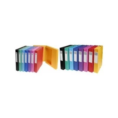 Image de Boîte de classement EXABOX en carte lustrée Nature Future® Dos 60mm 24x32cm pour A4 Rouge