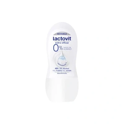 Afbeelding van Lactovit deodorant 0% op roll on zonder aluminiumzouten, alcohol, anti irritatie en 48 uur effectief, extra effectief